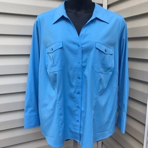 2 for 1 Lane Bryant Blouses 22/24 gorgeous blue